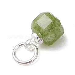 Natural Multicolor Tourmaline Faceted Cube Charms&nbsp;PALLOY-JF05111-01