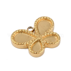 Ion Plating(IP) 304 Stainless Steel Rack Plating Pendant Cabochon Settings&nbsp;STAS-U019-43G