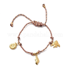 Ocean Series 304 Stainless Steel Charm Bracelets&nbsp;BJEW-K237-25A-G