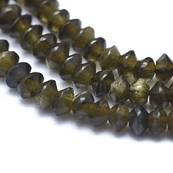Natural Golden Sheen Obsidian Beads Strands&nbsp;G-E530-15G
