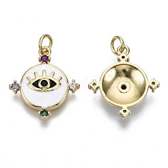 Brass Micro Pave Cubic Zirconia Pendants&nbsp;ZIRC-N039-079A-NF
