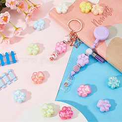 50Pcs UV Plating Acrylic Beads&nbsp;OACR-SP0001-03