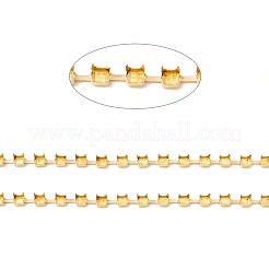 50M Rectangle Brass Rhinestone Claw Setting Chains&nbsp;CHC-C024-01A-G