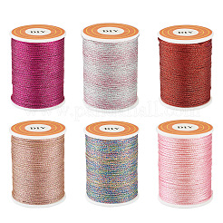 6Rolls 6 Colors Polyester Metallic Thread&nbsp;OCOR-TA0002-82A