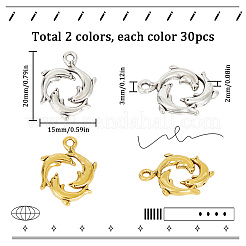 60Pcs 2 Colors Tibetan Style Alloy Pendants&nbsp;FIND-SC0004-94