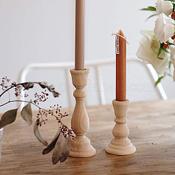 Solid Wood Candle Holder&nbsp;AJEW-GF0001-77