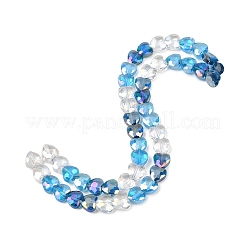 Electroplate Transparent Glass Beads Strands&nbsp;GL-CBADAFE-01E