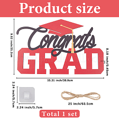 Graduation Season Wood Wall Hanging Decor&nbsp;AJEW-WH20006-232A