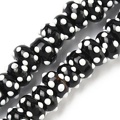 Spray Painted Opaque Glass Enamel Beads&nbsp;GLAA-G128-01