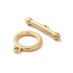 Ion Plating(IP) 304 Stainless Steel Ring Toggle Clasps&nbsp;STAS-A092-09E-G