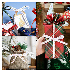 9 Yards 3 Colors Christmas Theme Polyester Printed Grosgrain Ribbons&nbsp;ORIB-TA0001-05B