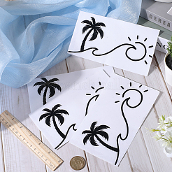 Beach Theme PVC Cartoon Self Adhesive Car Stickers&nbsp;FIND-WH0152-165C