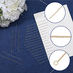 32Pcs 2 Colors Brass Stud Earring Findings&nbsp;KK-BBC0026-02