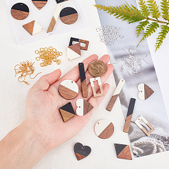 DIY Wooden Dangle Earring Making Kits&nbsp;DIY-OC0006-45