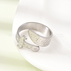 201 Stainless Steel Cuff Open Rings&nbsp;RJEW-Z141-01P