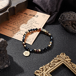 Word MOM Acrylic & Glass Beaded Stretch Bracelet&nbsp;BJEW-OC0001-15