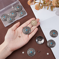 10Pcs Antique Silver Alloy Decorative Rivets&nbsp;BUTT-GF0004-22C