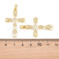 Brass Micro Pave Cubic Zirconia Pendants&nbsp;CU-CBAB3AD-11G-01