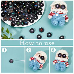 120Pcs 20 Colors Resin Button Eye Cabochons&nbsp;AJEW-FH00028