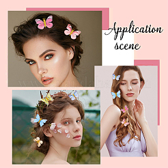 18Pcs 6 Styles Cloth Butterfly Alligator Hair Clip&nbsp;OHAR-GF0001-39