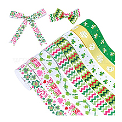 40 Yards 8 Styles Saint Patrick's Day Single Face Printed Polyester Ribbon&nbsp;OCOR-PH0005-55