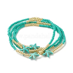 Summer Jewelry Starfish Waist Bead&nbsp;NJEW-C00028-02
