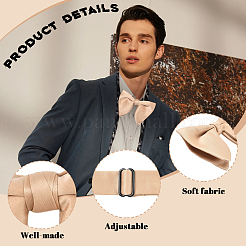 1PC Polyester Imitation Silk Bow Ties for Bridegroom&nbsp;AJEW-SP0003-31D