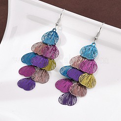 430 Stainless Steel Heart Dangle Earrings&nbsp;EJEW-A137-09P-02