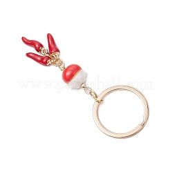 Porcelain & Alloy Enamel Keychain&nbsp;KEYC-JKC01156-04
