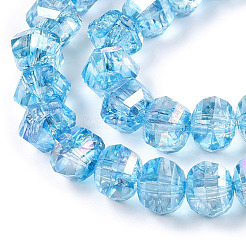 Transparent Electroplate Glass Beads Strands&nbsp;EGLA-N006-078B