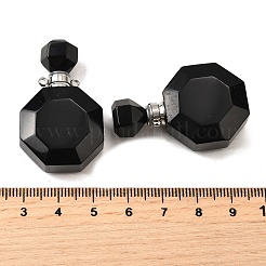 Natural Mixed Stone Perfume Bottle Pendants&nbsp;G-L623-13P