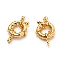 Rack Plating Brass Spring Clasps&nbsp;KK-D399-C-G-NF