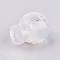 Plastic Iron Spring Cord Locks&nbsp;X-FIND-WH0017-12