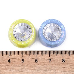UV Plating Iridescent Acrylic with Rhinestone Beads&nbsp;OACR-B021-07