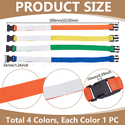 4Pcs 4 Colors Polyester Straps&nbsp;AJEW-UN0003-23B