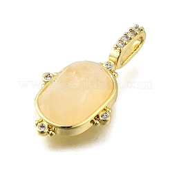 Brass Micro Pave Cubic Zirconia Pendants&nbsp;KK-S523-019G-B