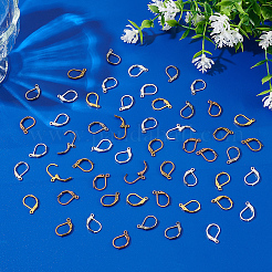 60Pcs 6 Colors Brass Leverback Earring Findings&nbsp;KK-LP0001-24