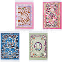 4Pcs 4 Colors Mini Nylon Turkey-Persia Carpet&nbsp;AJEW-GF0015-22