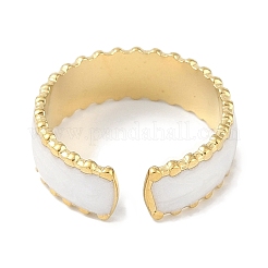 Ion Plating(IP) 304 Stainless Steel Enamel Cuff Finger Rings&nbsp;RJEW-L107-083G-01