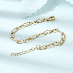 4MM 304 Stainless Steel Textured Paperclip Chain Bracelets for Man and Women&nbsp;SA-CBAB767-08G