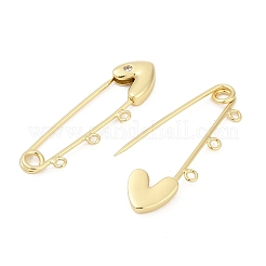 Brass Pave Cubic Zirconia Multi-Strand Links&nbsp;KK-U062-52G