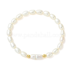 Natural Baroque Keshi & Cultured Freshwater Pearl Beaded Stretch Bracelets for Women&nbsp;BJEW-JB13993