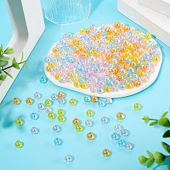 300Pcs 6 Colors Transparent Acrylic Beads&nbsp;MACR-TA0002-47