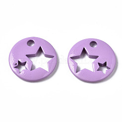 Spray Painted Brass Charms&nbsp;KK-Q252-003F