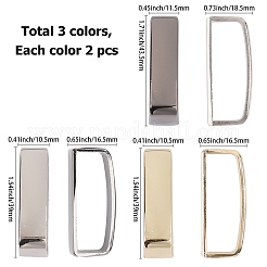 6Pcs 3 Styles Zinc Alloy Loop Keepers&nbsp;AJEW-DJ0004-31
