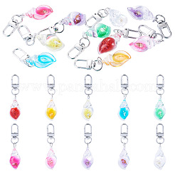 10Pcs Resin & Shell Pendant Decorations&nbsp;HJEW-TAD00001