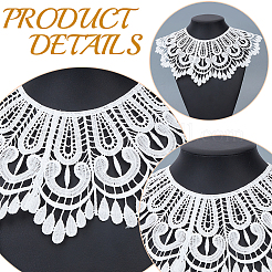 6Pcs 6 Styles Polyester Embroidery Lace Collar&nbsp;AJEW-CY0002-84