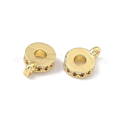 Brass Micro Pave Cubic Zirconia Tube Bails&nbsp;KK-B170-10G