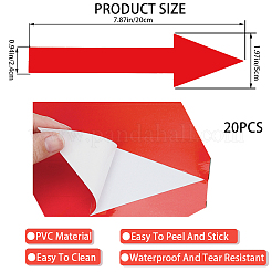 PVC Self Adhesive Arrow Label Stickers&nbsp;DIY-WH0504-18E