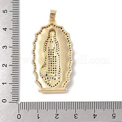 Brass Cubic Zirconia Pendants&nbsp;KK-Z050-33G